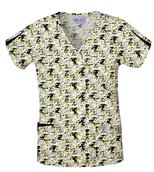 Mini Mosaic Raglan Mock Wrap Top